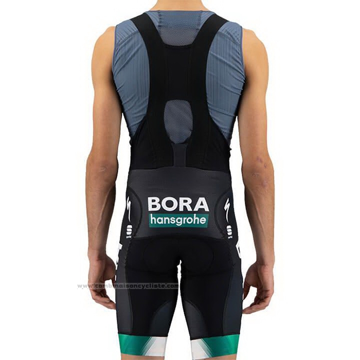 2021 Maillot Cyclisme Bora-hansgrone Blanc Verde Noir Manches Courtes et Cuissard